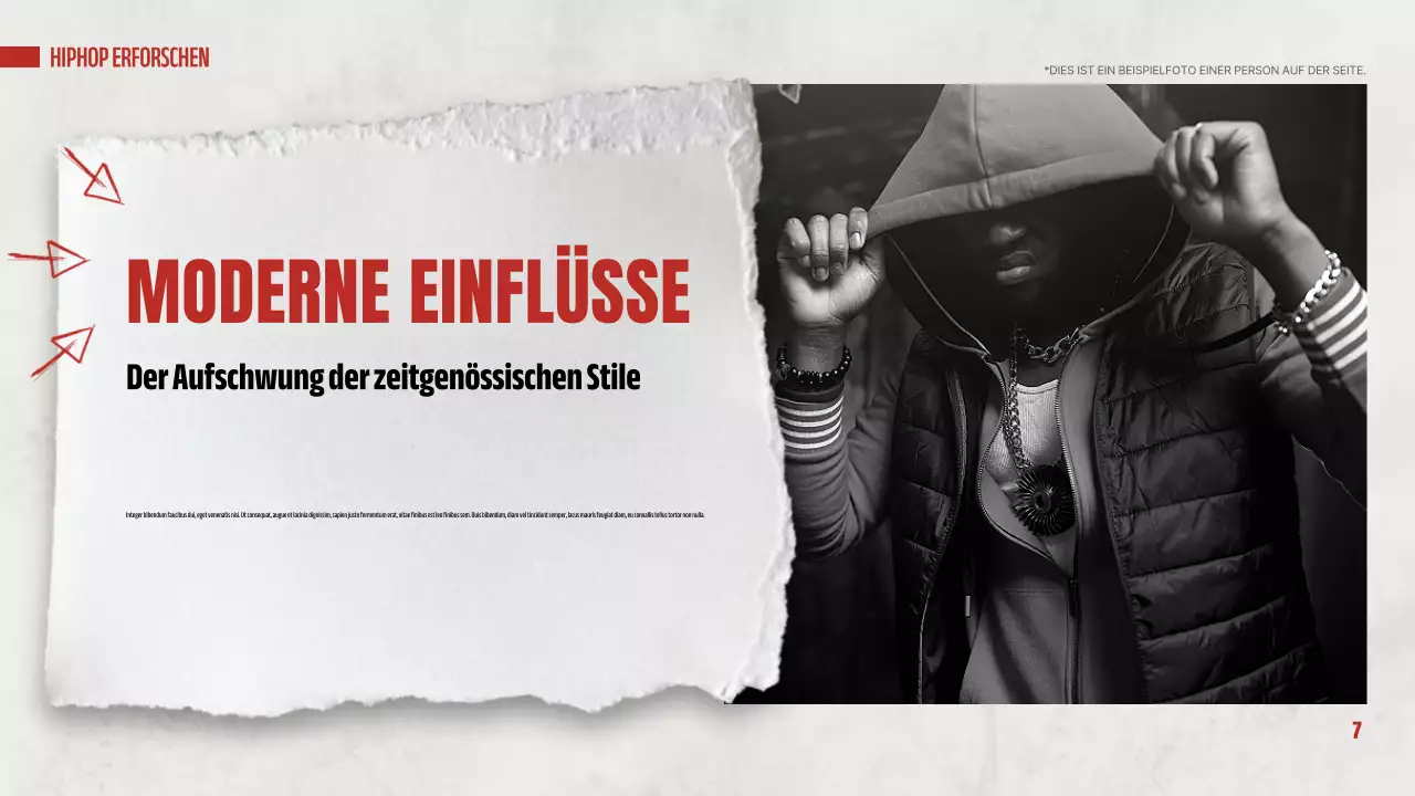 rote moderne Hip-Hop-Präsentation