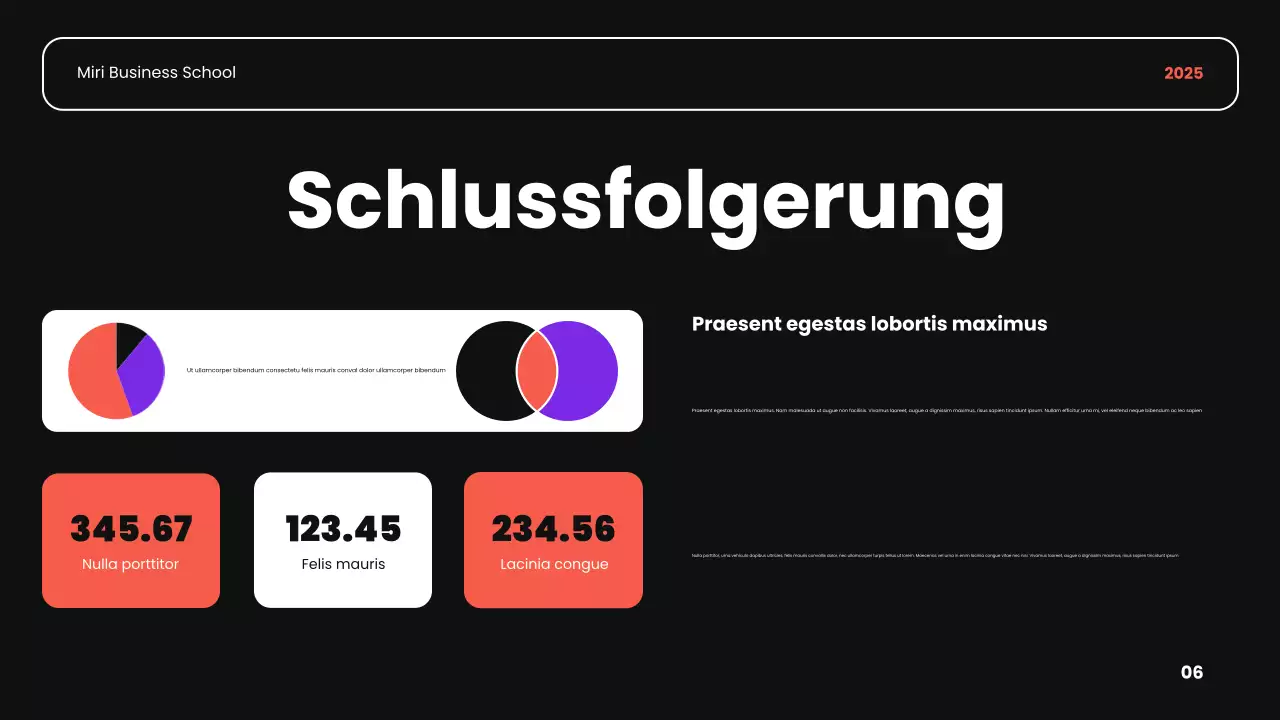 schwarz orange und lila moderne akademische Einführung Business-Kurs Präsentation