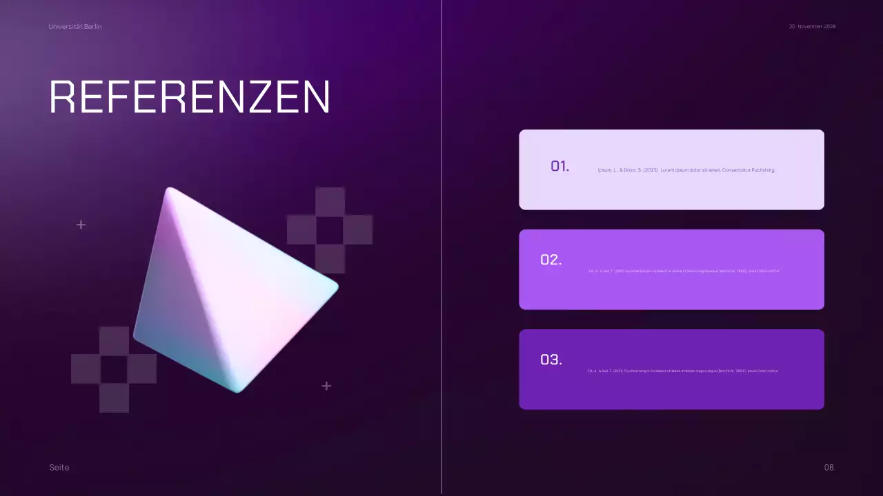 Dunkel lila Minimal Gradient Klasse Marketing Material