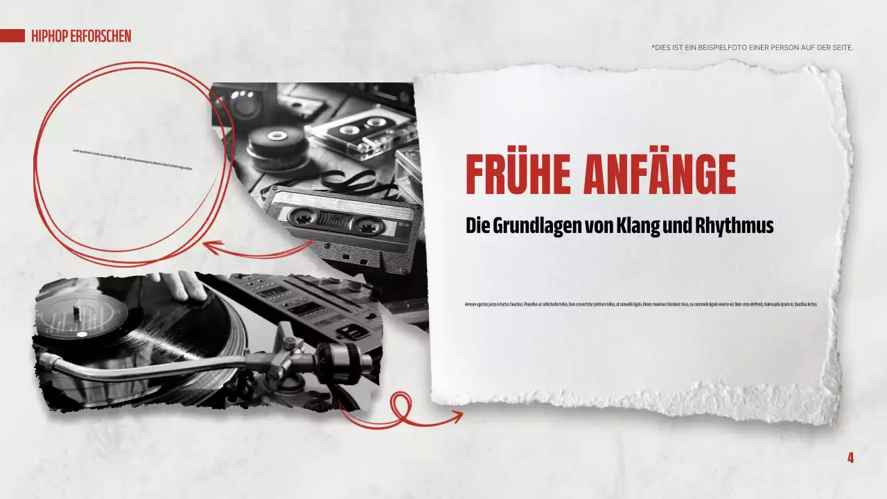 rote moderne Hip-Hop-Präsentation