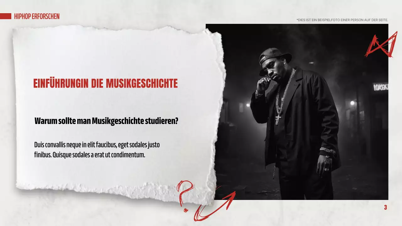 rote moderne Hip-Hop-Präsentation