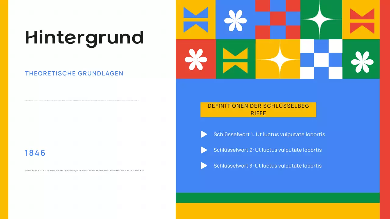 Bunte moderne Bildung Einführung