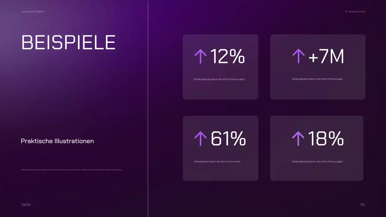 Dunkel lila Minimal Gradient Klasse Marketing Material
