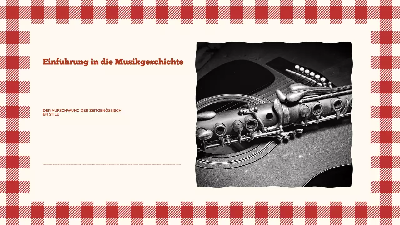 Brauner Retro-Musikvortrag