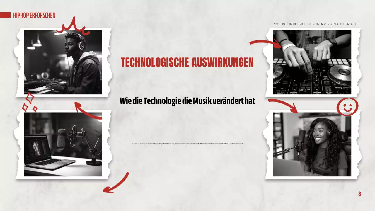 rote moderne Hip-Hop-Präsentation