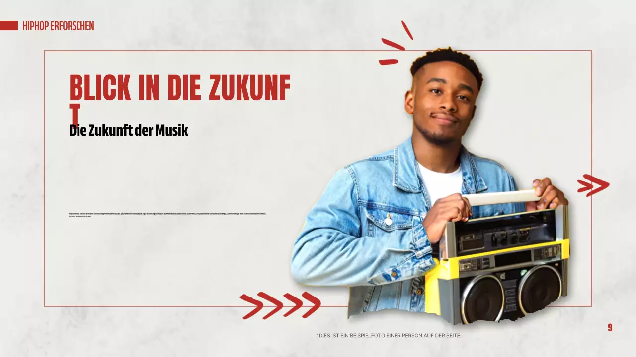 rote moderne Hip-Hop-Präsentation