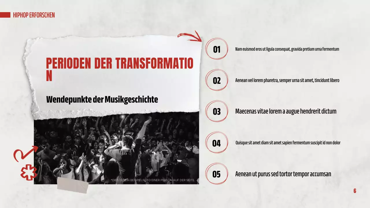 rote moderne Hip-Hop-Präsentation