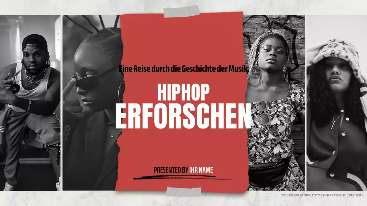 rote moderne Hip-Hop-Präsentation