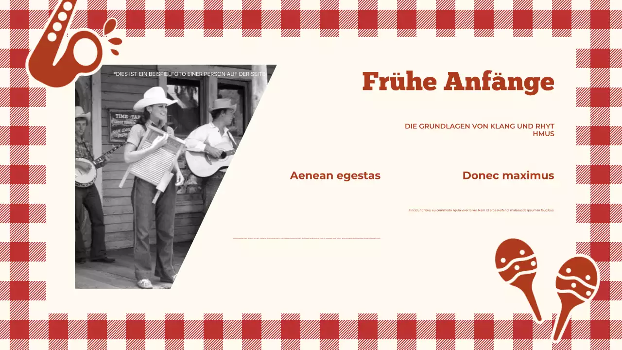 Brauner Retro-Musikvortrag