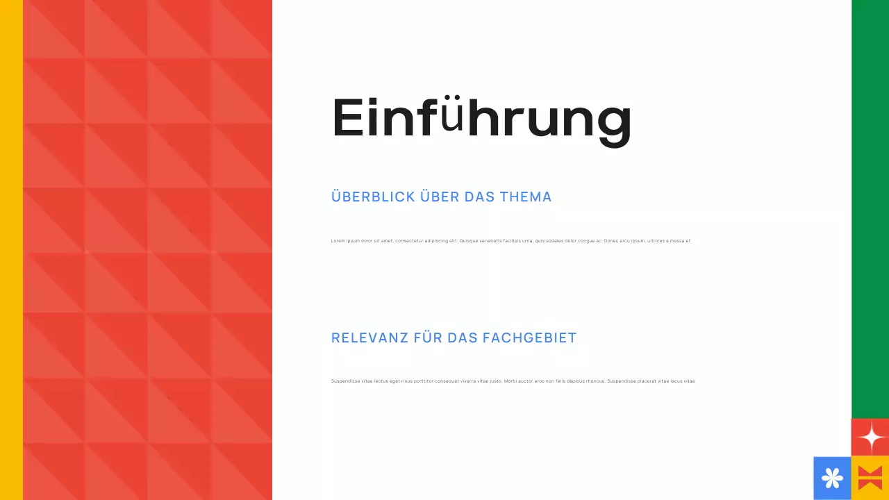 Bunte moderne Bildung Einführung