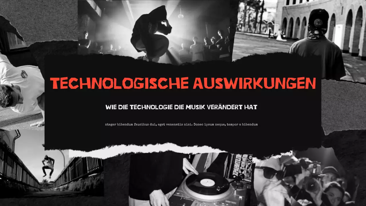 Präsentation schwarzer urbaner Musik