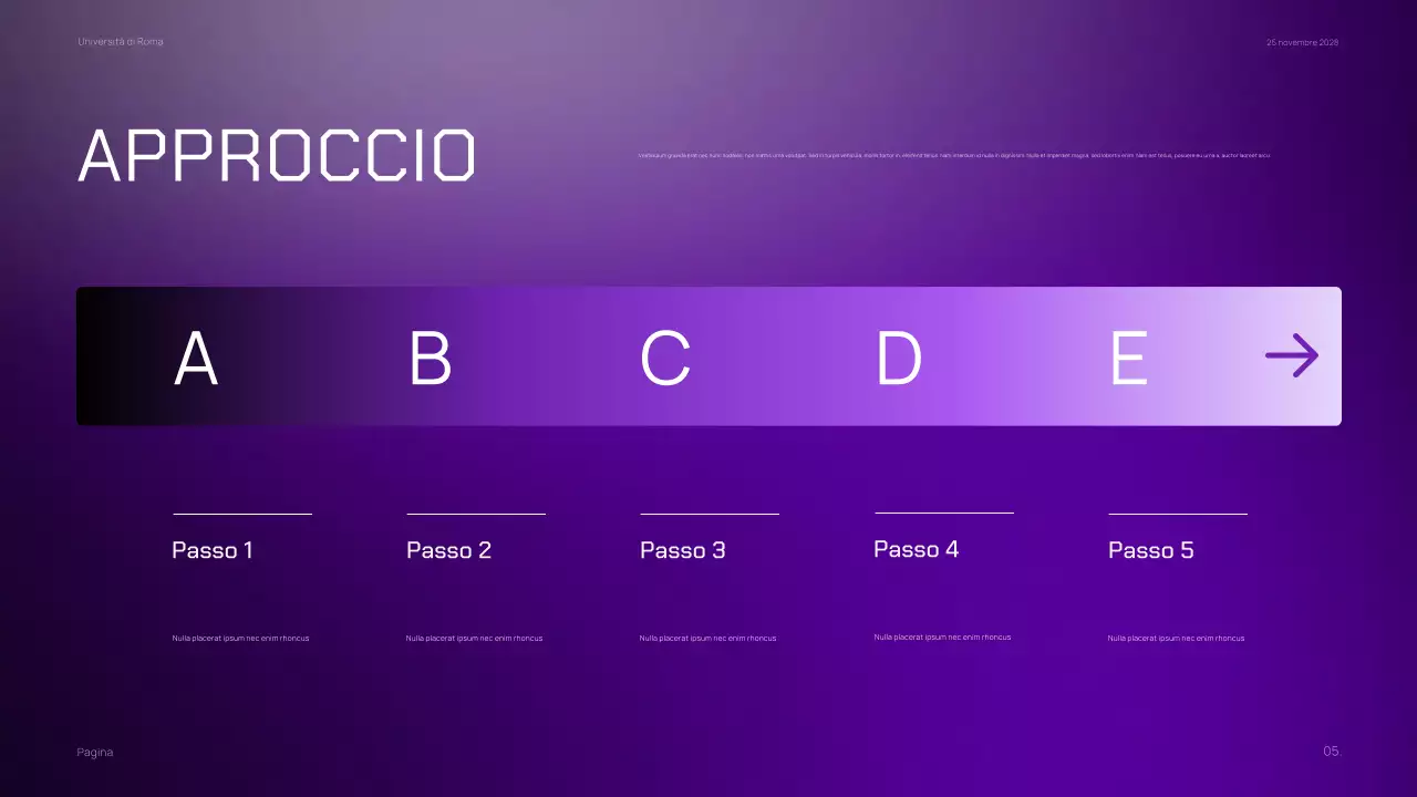 Materiale di marketing di classe minimalista viola scuro a gradiente