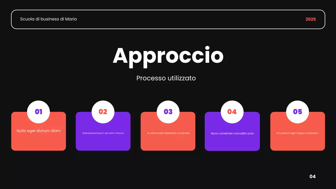 nero arancione e viola moderna introduzione accademica presentazione del corso d'affari