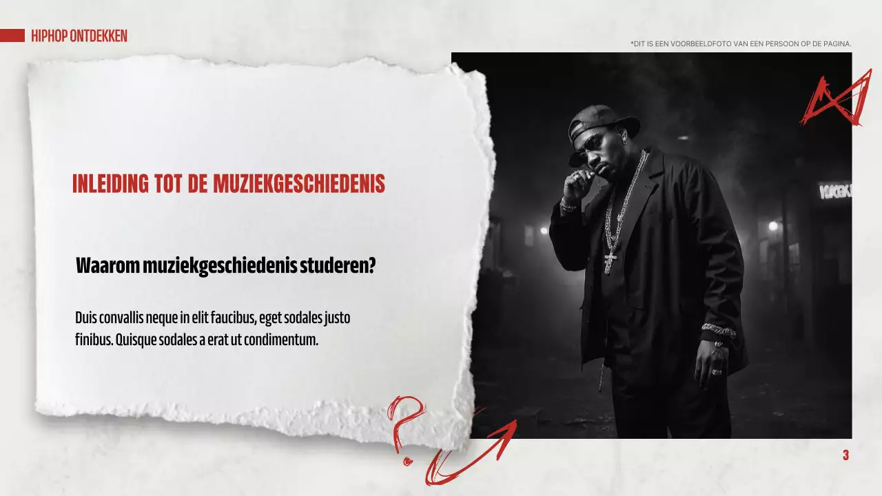 presentatie rode moderne hiphop