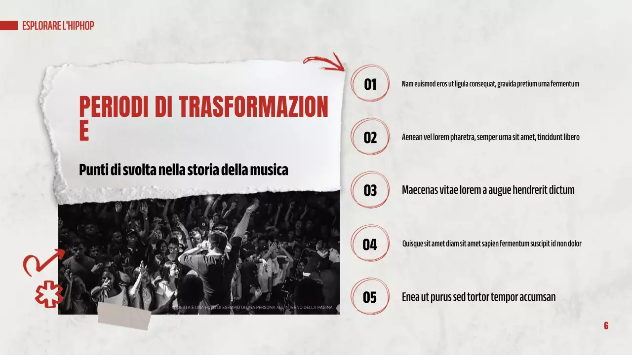 presentazione dell'hip hop moderno rosso