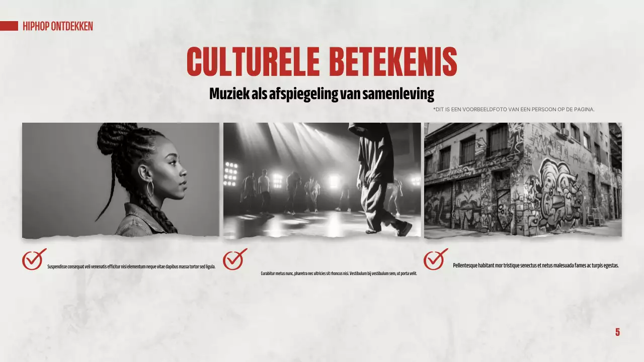 presentatie rode moderne hiphop