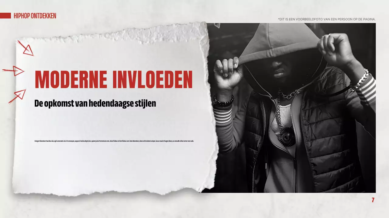 presentatie rode moderne hiphop