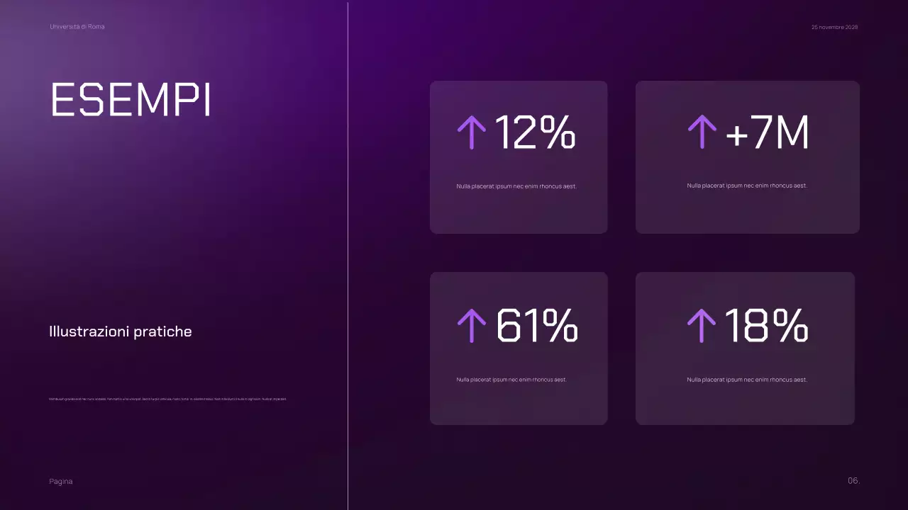 Materiale di marketing di classe minimalista viola scuro a gradiente