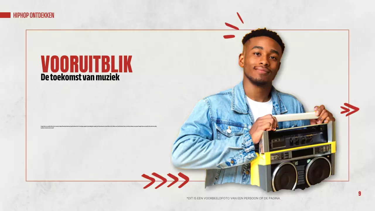 presentatie rode moderne hiphop