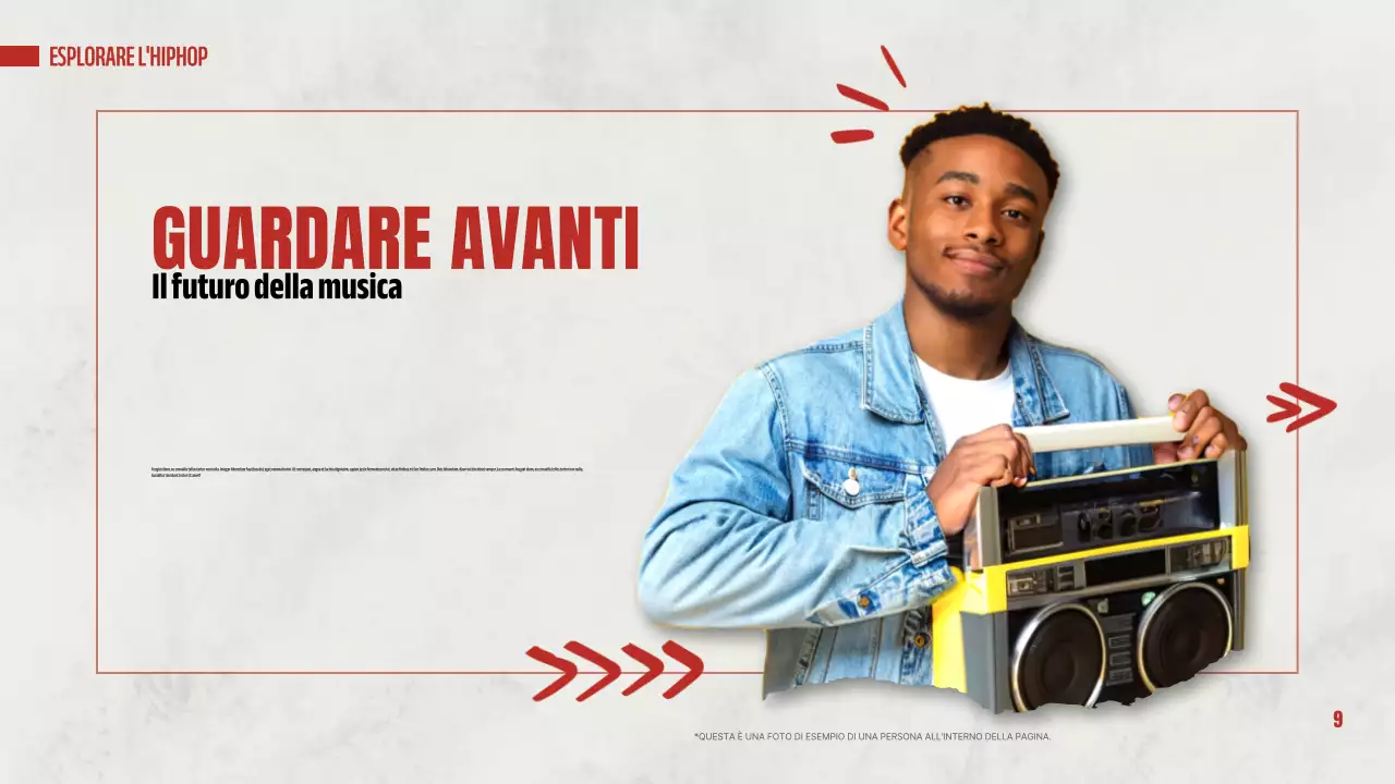 presentazione dell'hip hop moderno rosso