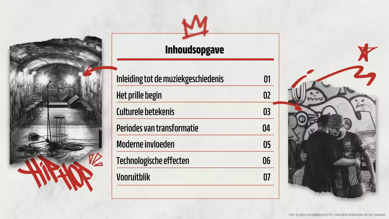 presentatie rode moderne hiphop