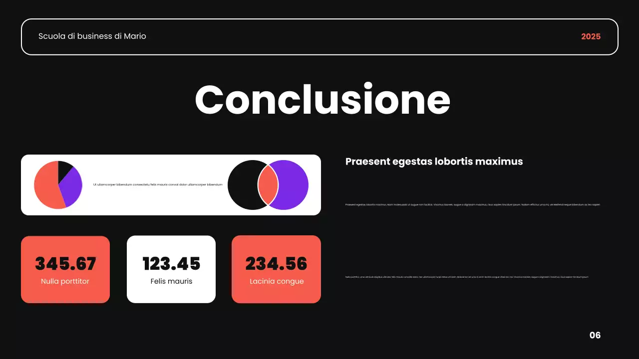 nero arancione e viola moderna introduzione accademica presentazione del corso d'affari