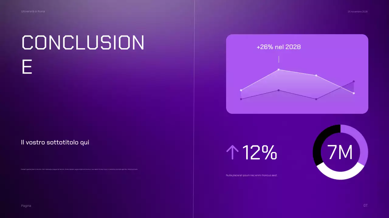 Materiale di marketing di classe minimalista viola scuro a gradiente