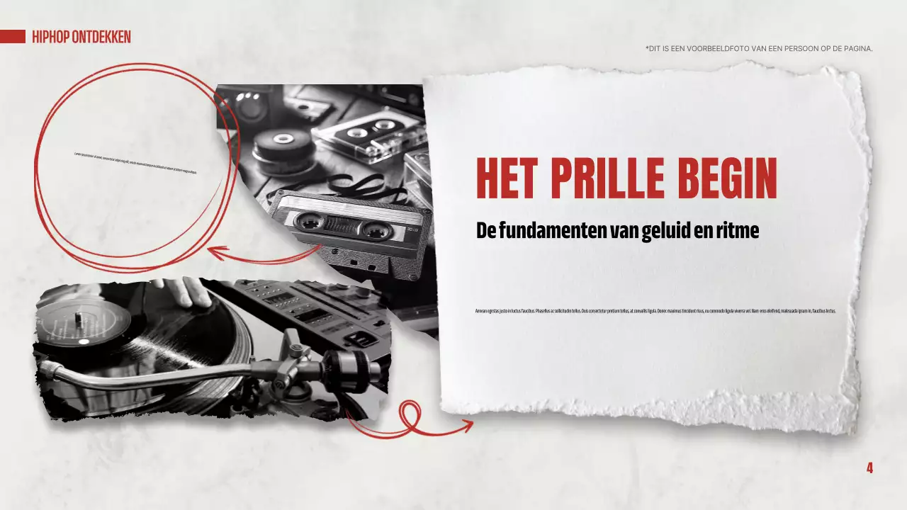 presentatie rode moderne hiphop