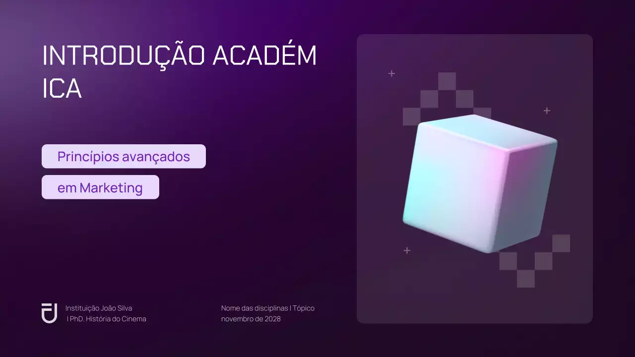 Material de marketing da classe gradiente mínimo roxo escuro