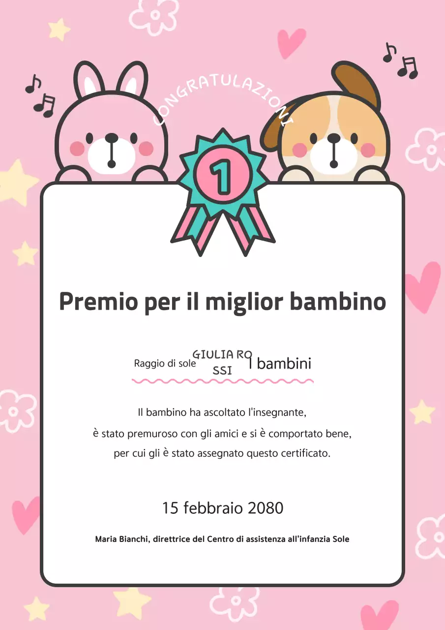 Vincitore del premio Pink Baby