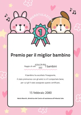 Vincitore del premio Pink Baby