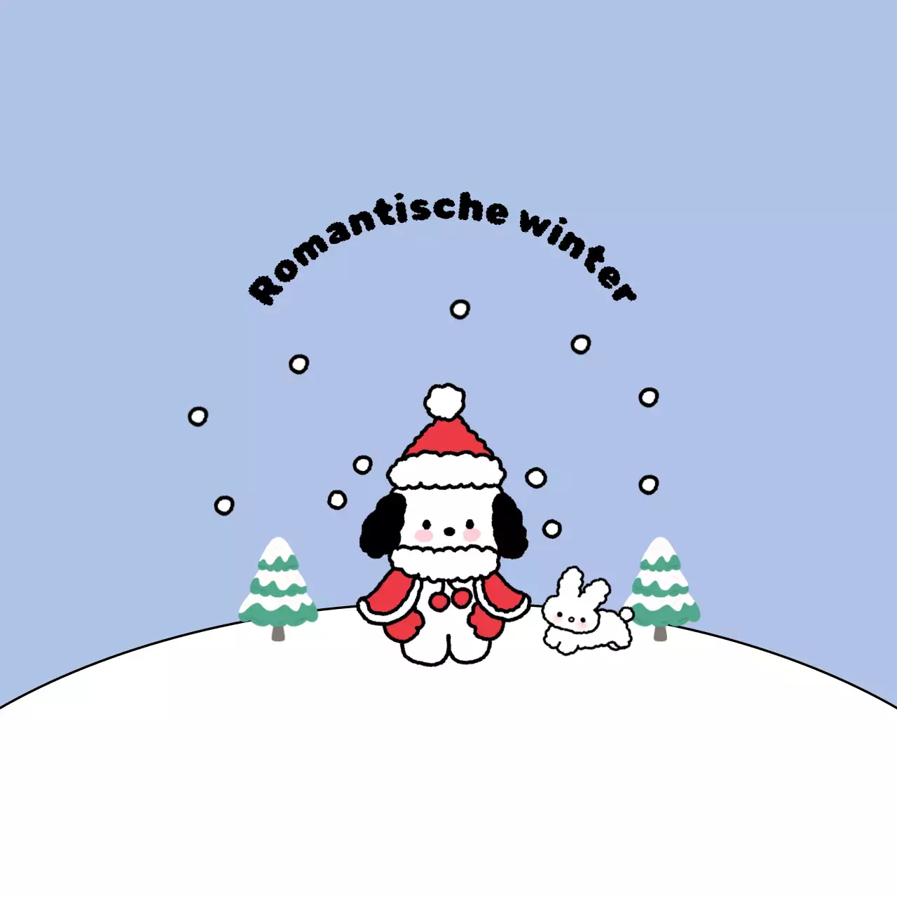 Lichtblauwe knusse winter