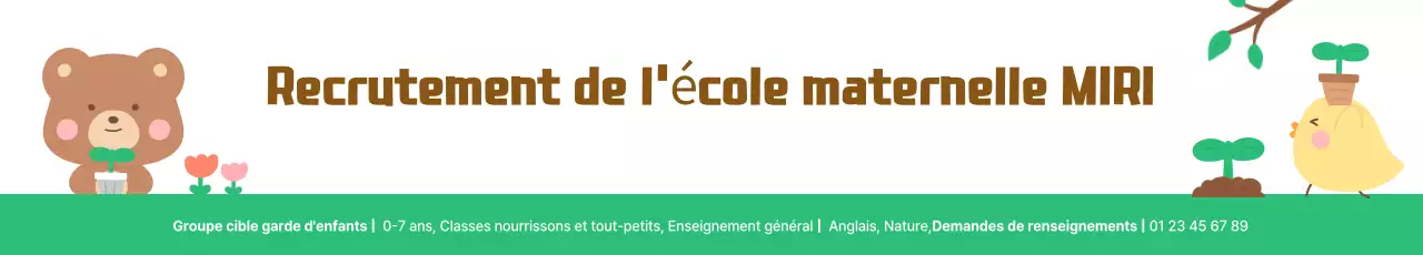 Recrutement abstrait pour un jardin d'enfants accueillant