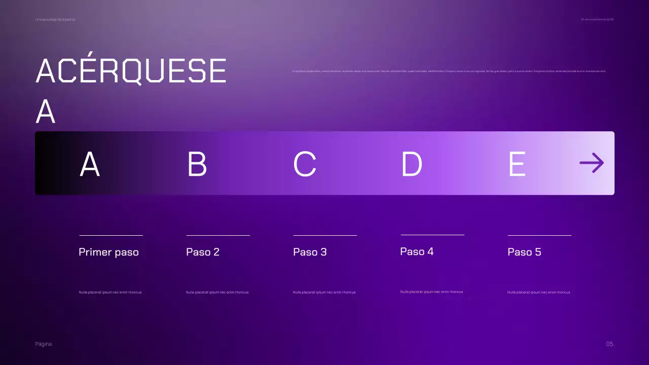 Púrpura oscuro Gradiente mínimo Material de marketing de clase