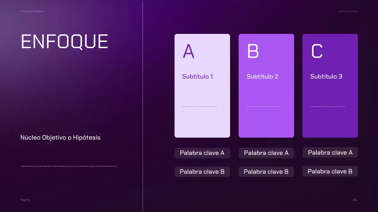 Púrpura oscuro Gradiente mínimo Material de marketing de clase