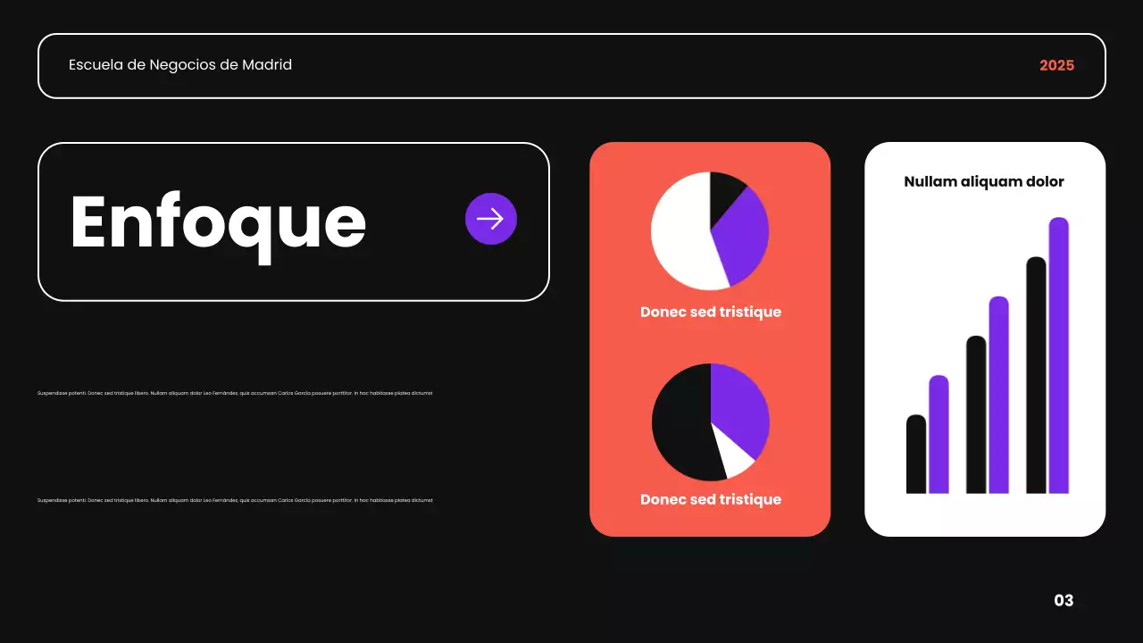 negro naranja y morado introduccion academica moderna presentacion curso de negocios