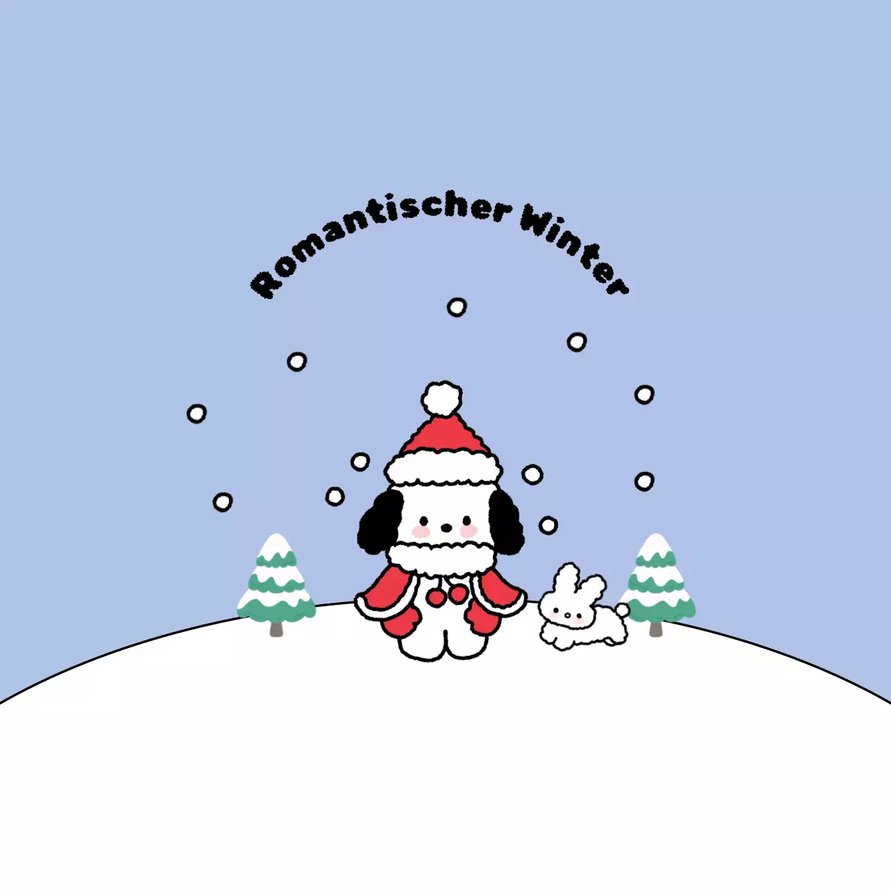 Hellblau gemütlicher Winter