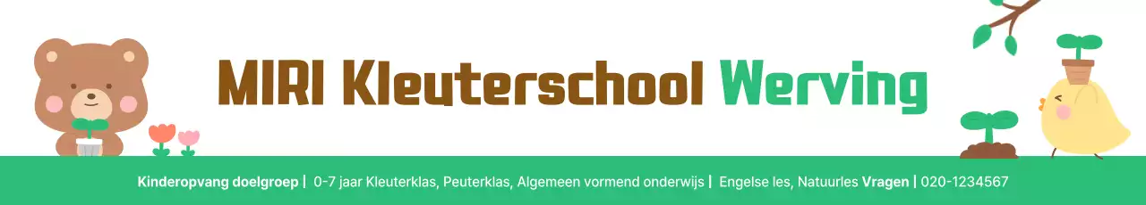 Abstracte werving voor een gezellige kleuterschool
