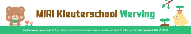 Abstracte werving voor een gezellige kleuterschool