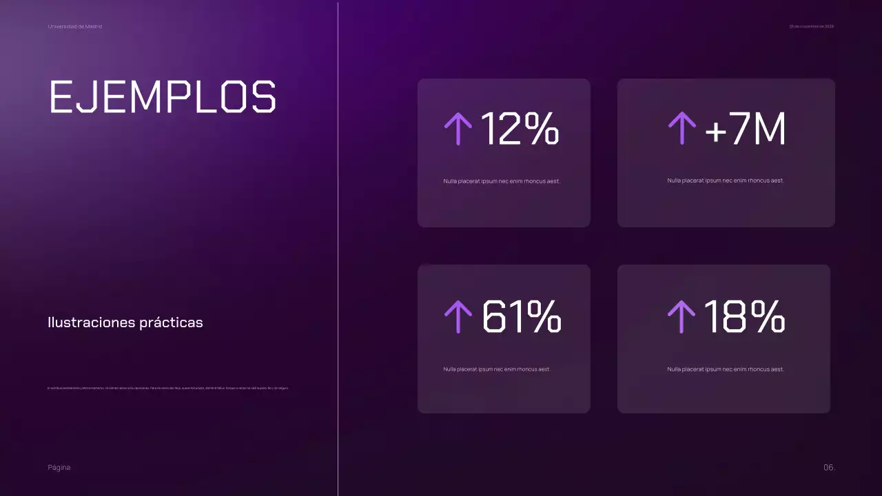 Púrpura oscuro Gradiente mínimo Material de marketing de clase