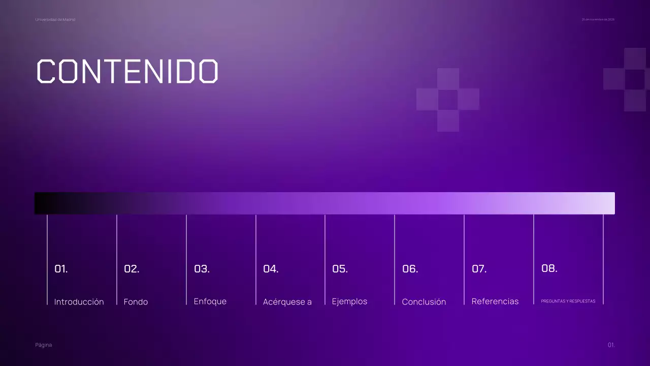 Púrpura oscuro Gradiente mínimo Material de marketing de clase