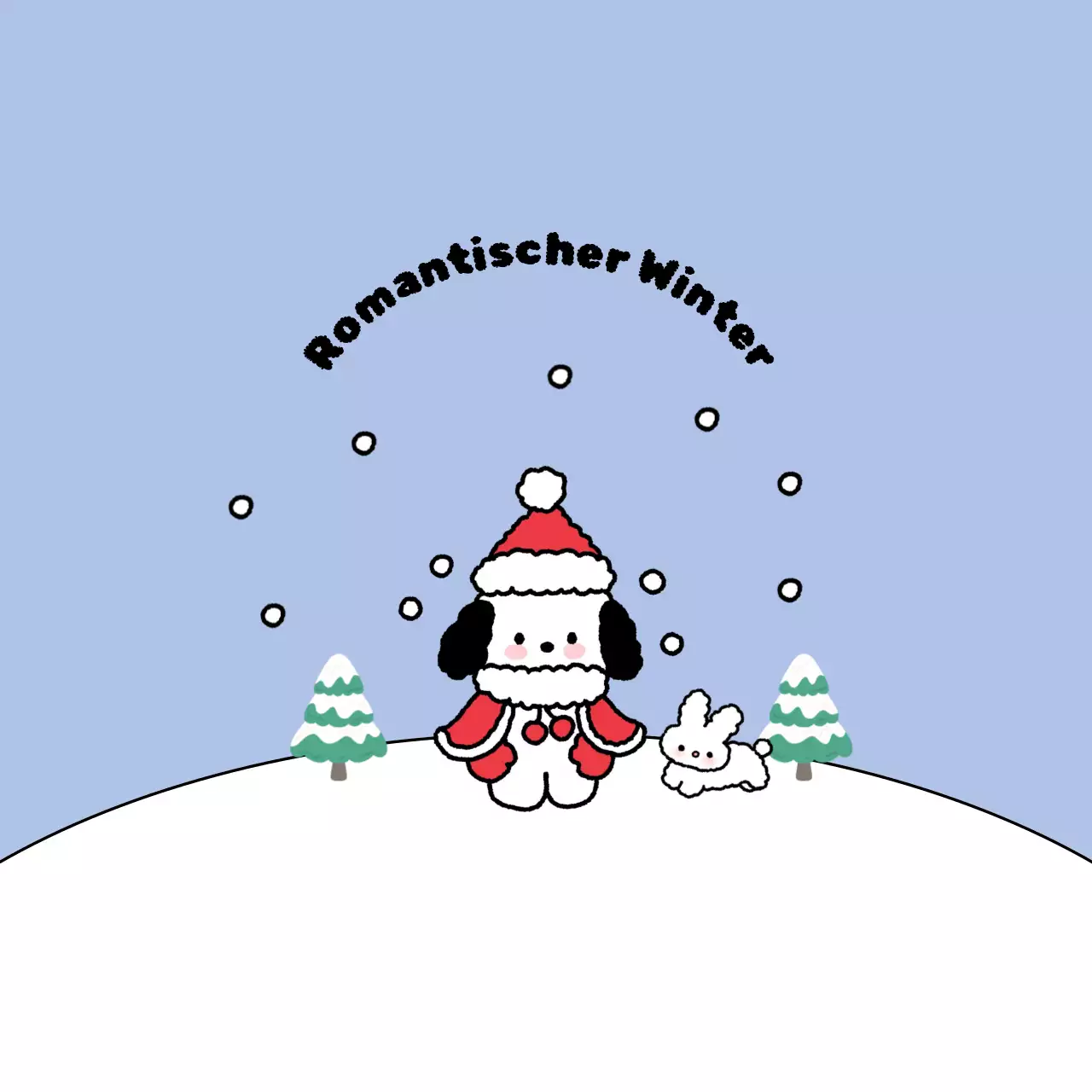 Hellblau gemütlicher Winter