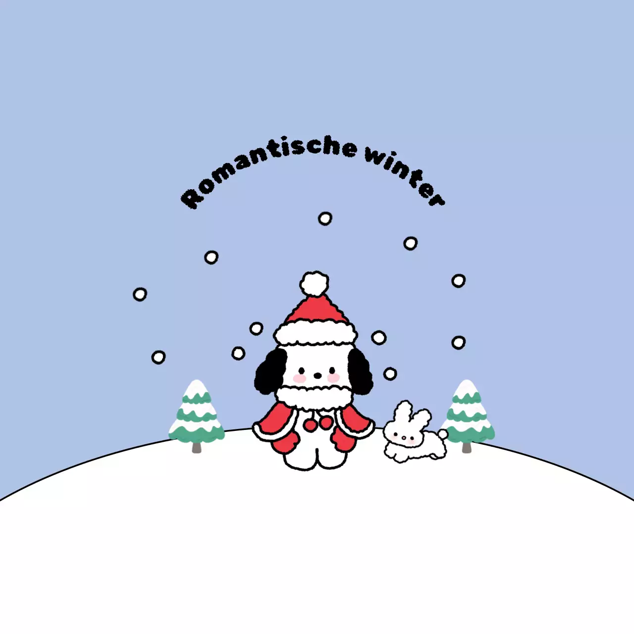 Lichtblauwe knusse winter