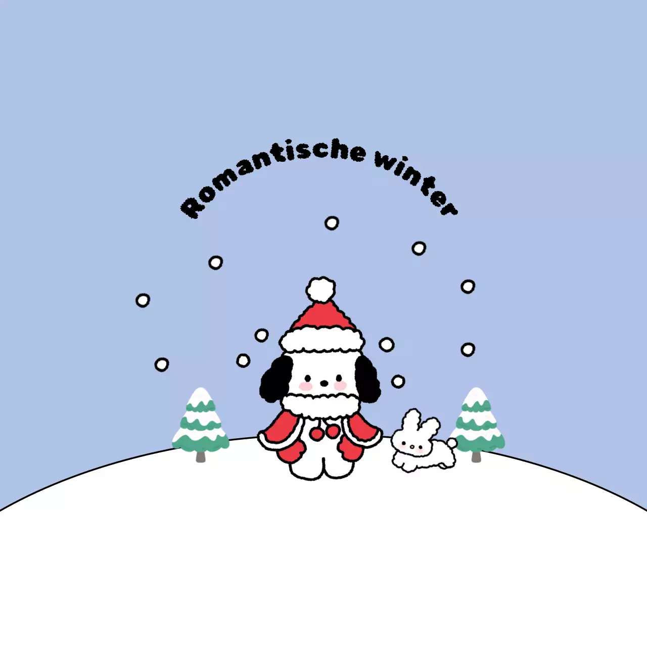 Lichtblauwe knusse winter