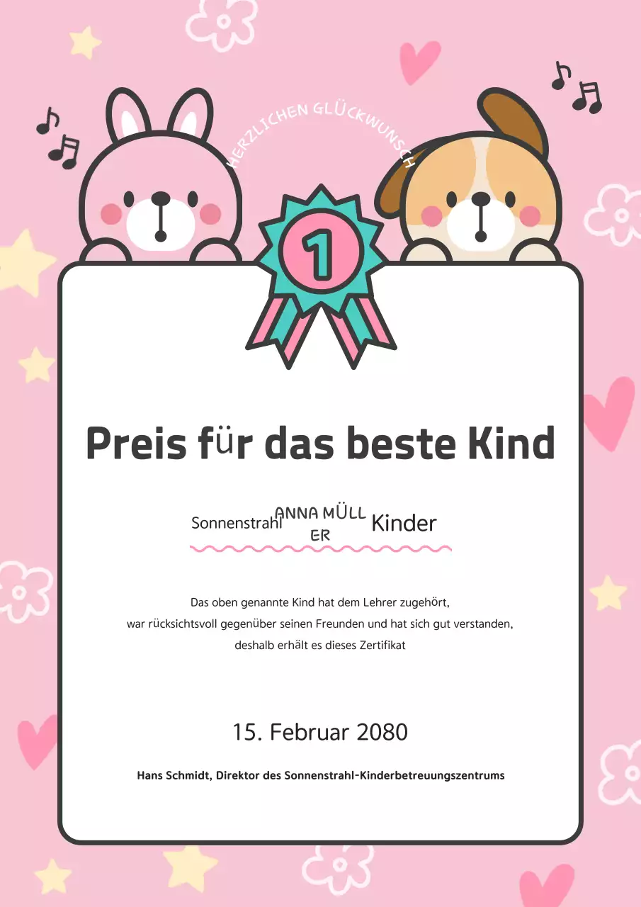 Gewinnerin des Pink Baby Award