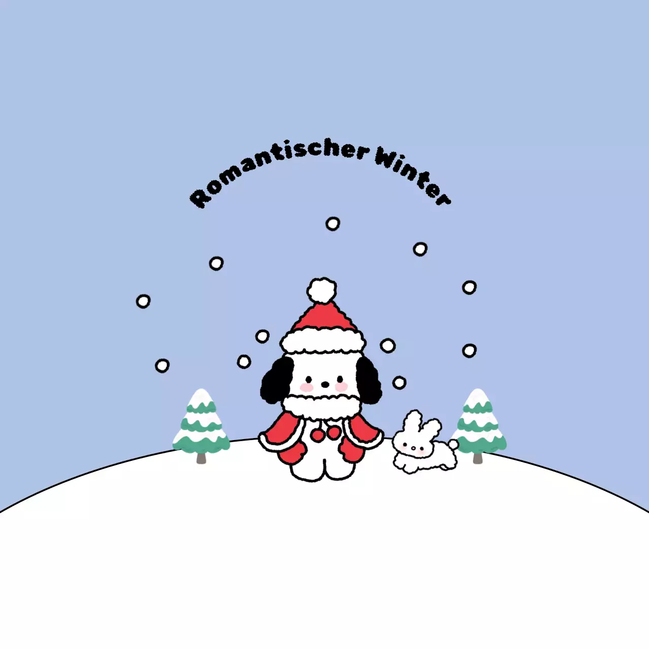 Hellblau gemütlicher Winter