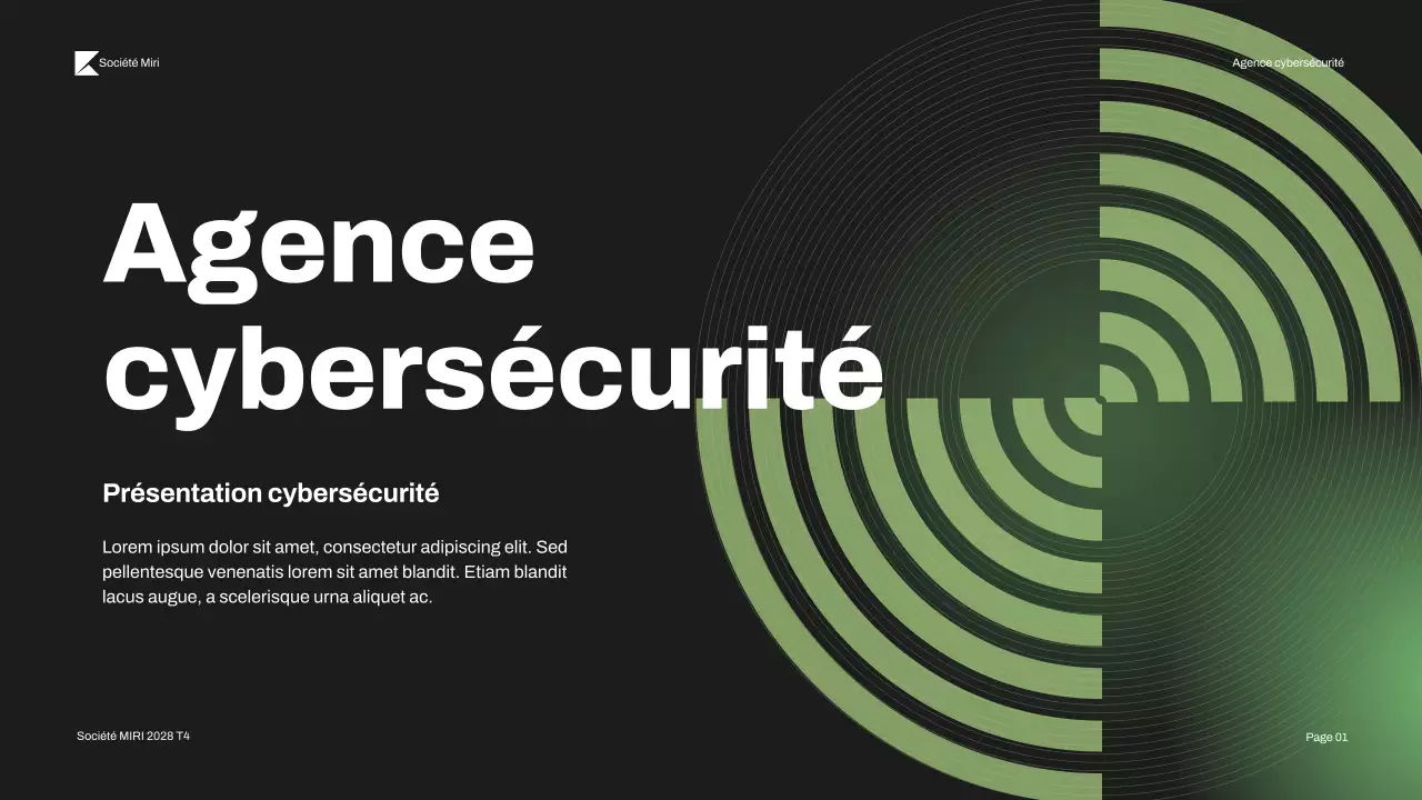 Présentation de la cybersécurité moderne Black Green