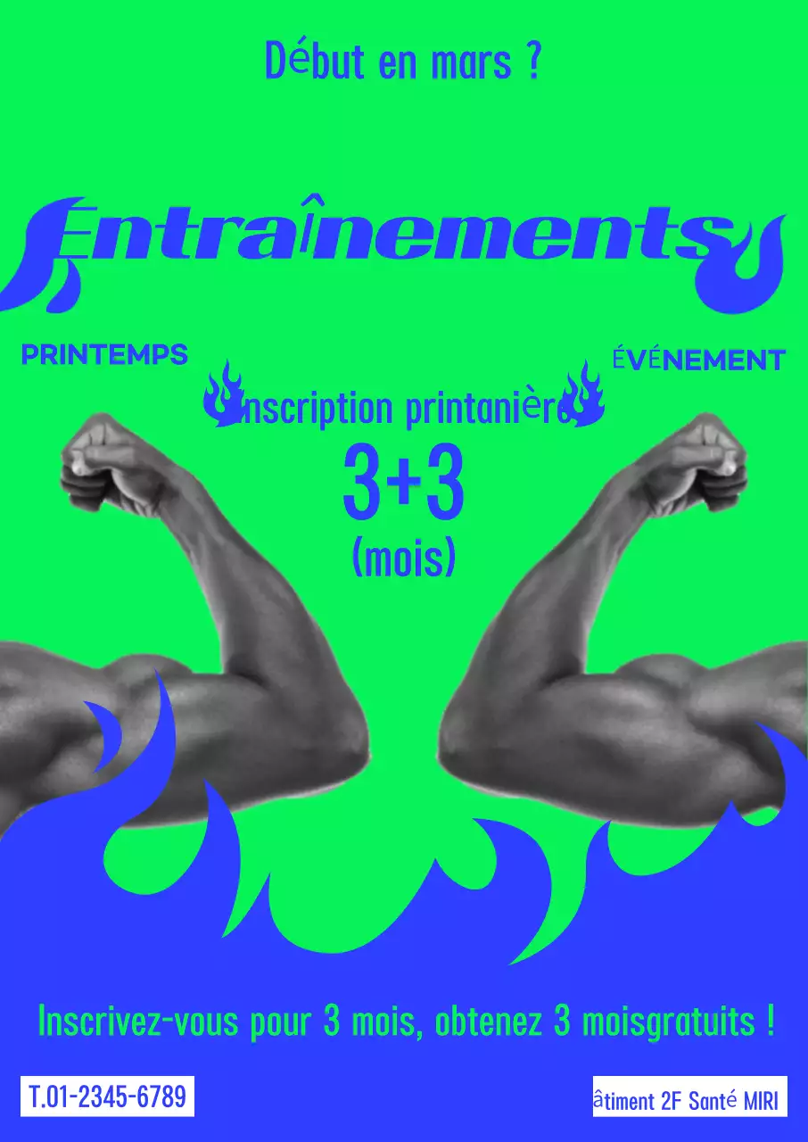 Exercice d'entraînement contrasté bleu clair