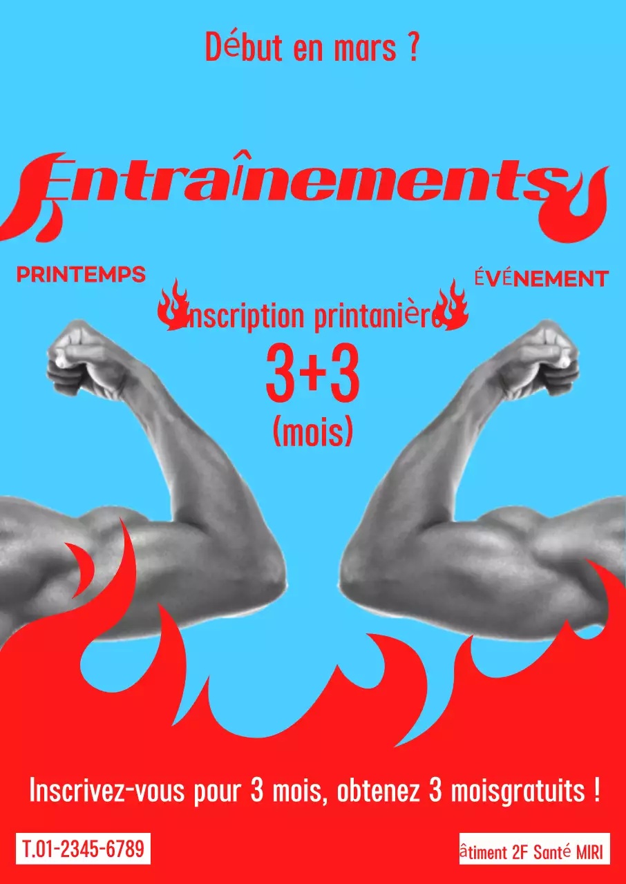 Exercice d'entraînement contrasté bleu clair