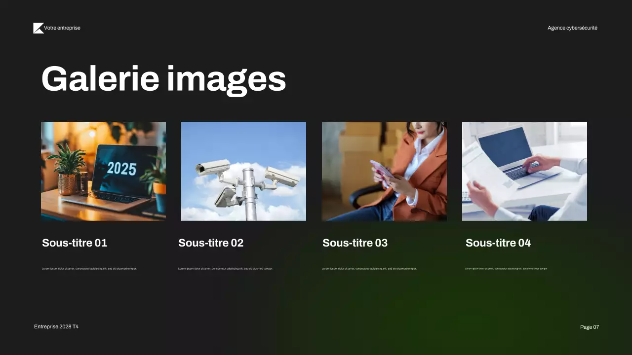 Présentation de la cybersécurité moderne Black Green